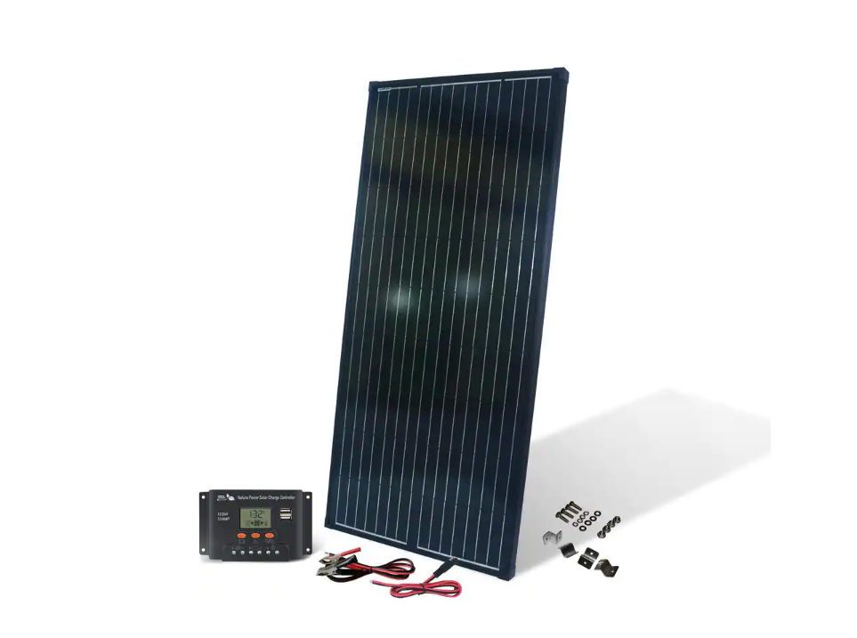 200-Watt Monocrystalline Solar Panel with 12-Volt Charge Controller ...